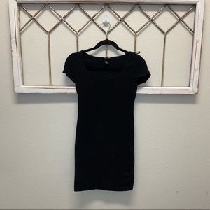 H&M basic black mini dress size XS